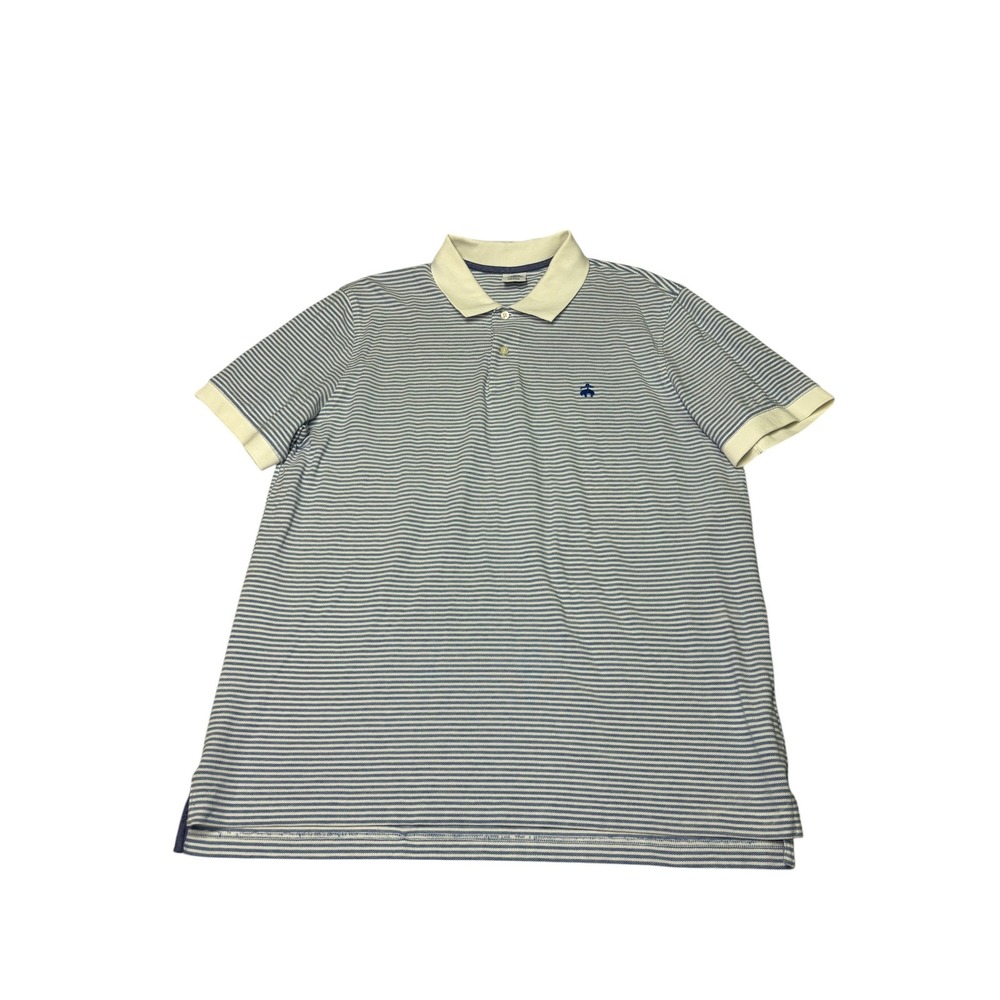 Brooks Brothers Mens XXL‎ Performance Polo Slim Fit Blue White Striped Cotton